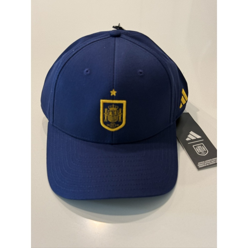 adidas Spain RFEF KD3198 Adult Adjustable Baseball Cap Hat Blue One Size